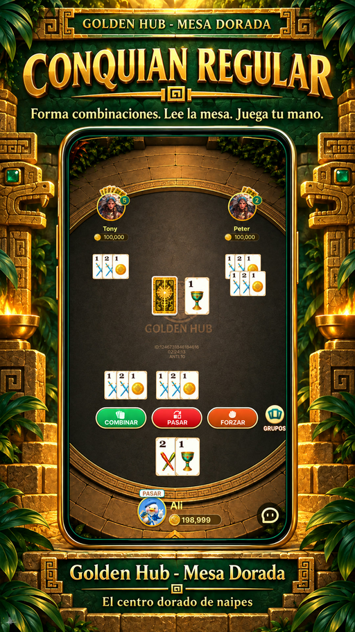 Conquian Regular in Golden Hub